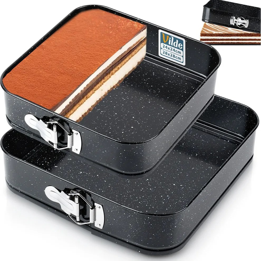 2x Gránit tortaforma kihúzható tortaforma 24 28cm