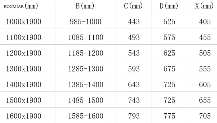 Mexen OMEGA tolózuhanyajtó 110 cm-es nyitásig, 825-110-000-01-00