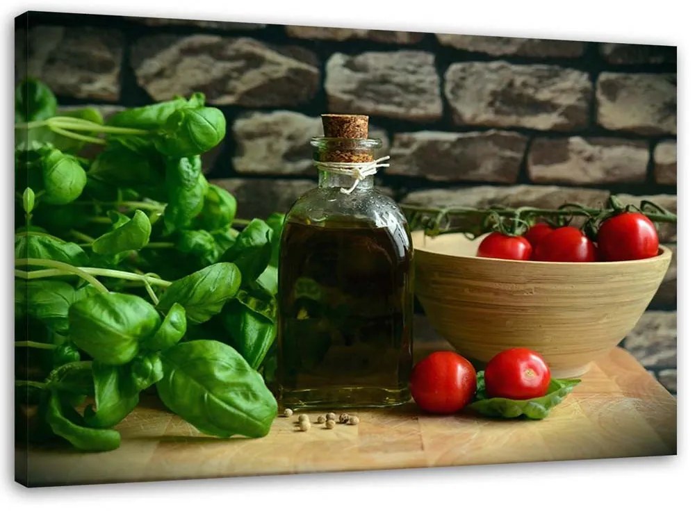 Gario Vászonkép Basil a konyhában Méret: 100 x 70 cm