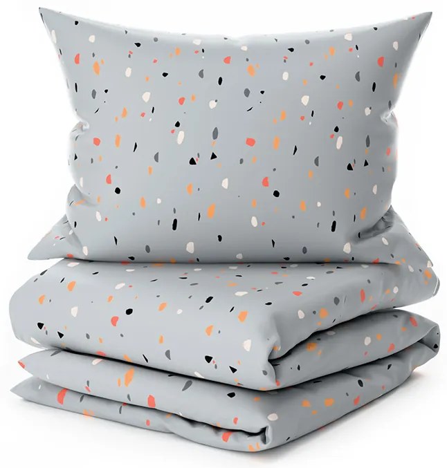 Krepp ágynemű kiságyhoz Renforcé PINTURA szürke Ágyneműhuzat mérete: 45 x 65 cm | 90 x 140 cm