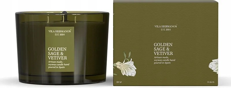 Golden Sage &amp; Vetiver Vila Hermanos illatgyertya 350g