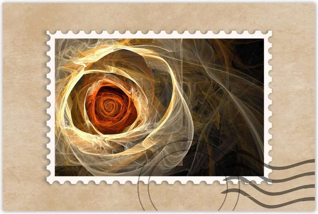 Poszterek 90x60 Fraktál rózsa