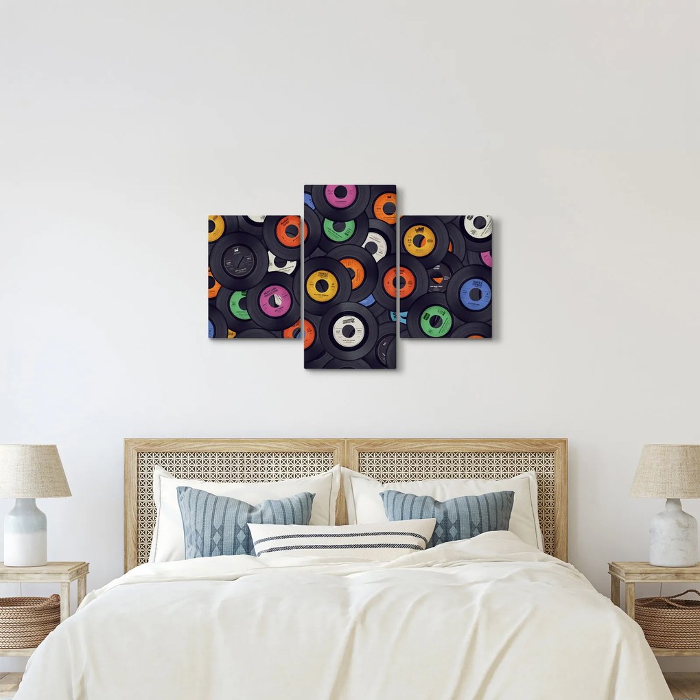 Kép - Zenei gramofonlemezek (90x60 cm)