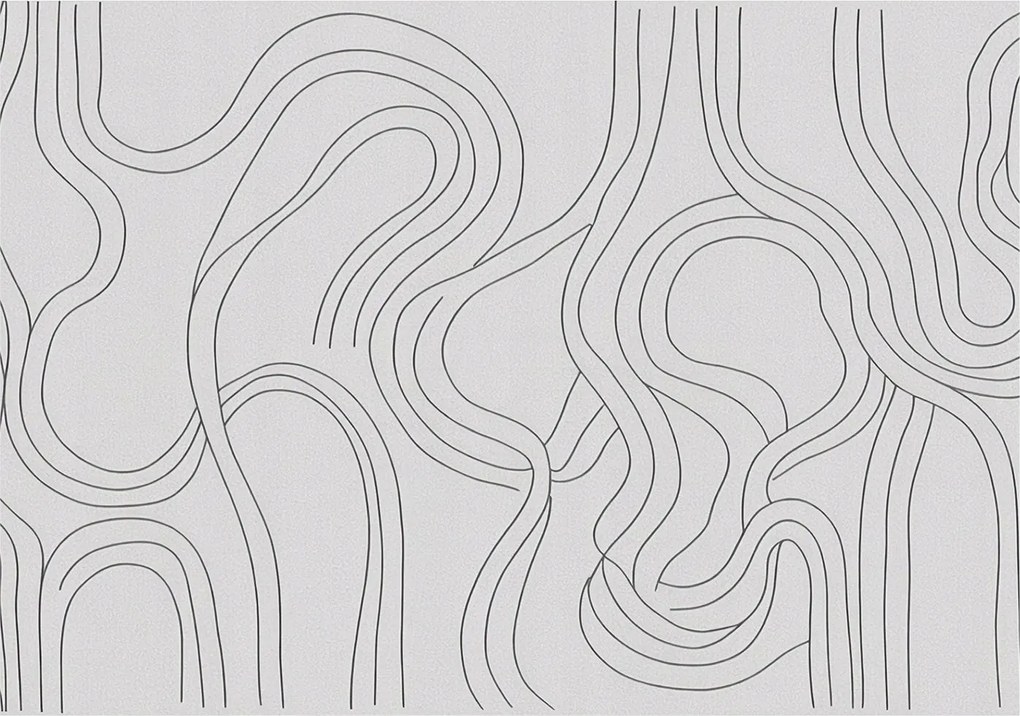 Flizelina Dekoratív Fotótapéta Hálószobába Organikus vonalak 208x146 Ragasztó