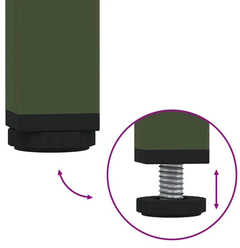 olívazöld acél magasszekrény 68 x 39 x 113 cm