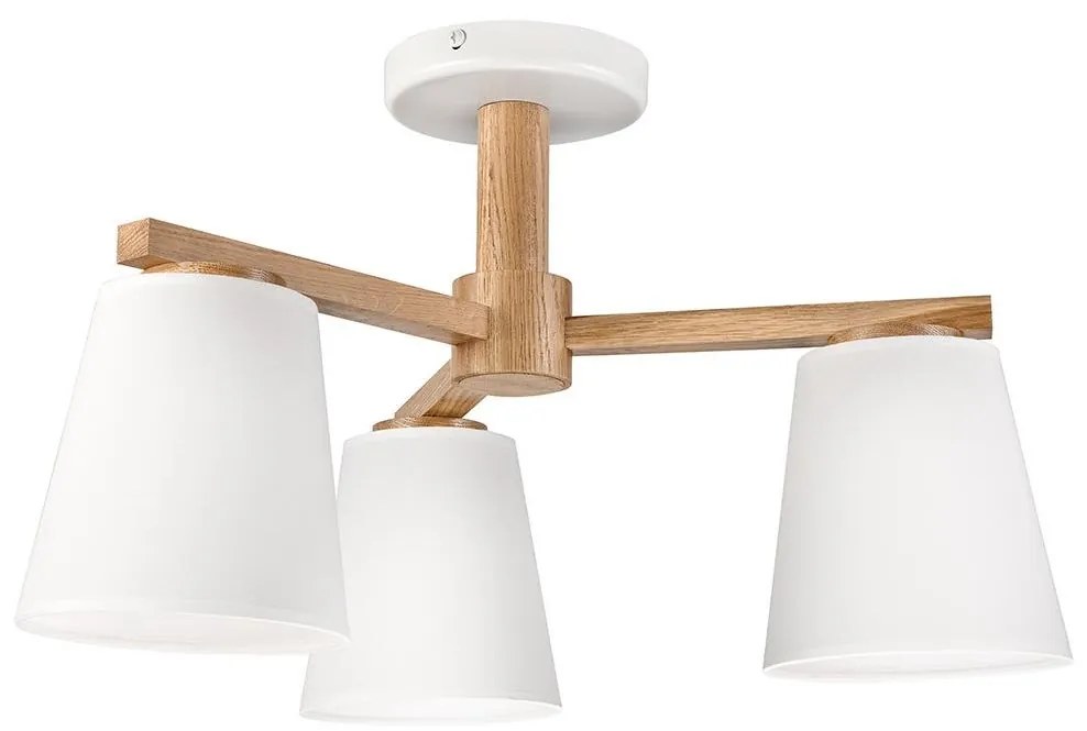 Lamkur Felületre szerelhető csillár ELLIE 3xE27/15W/230V fehér/tölgy LA49236