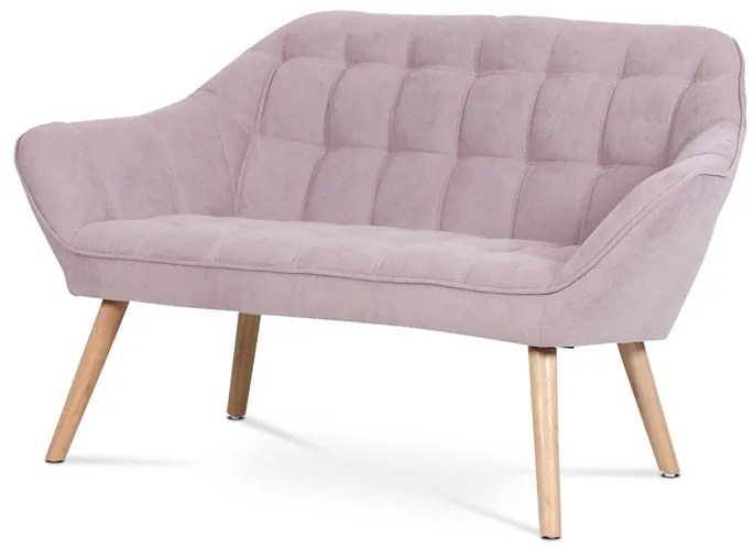 Kétszemélyes kanapé, rózsaszín szövet kárpittal, AK-322 PINK2
