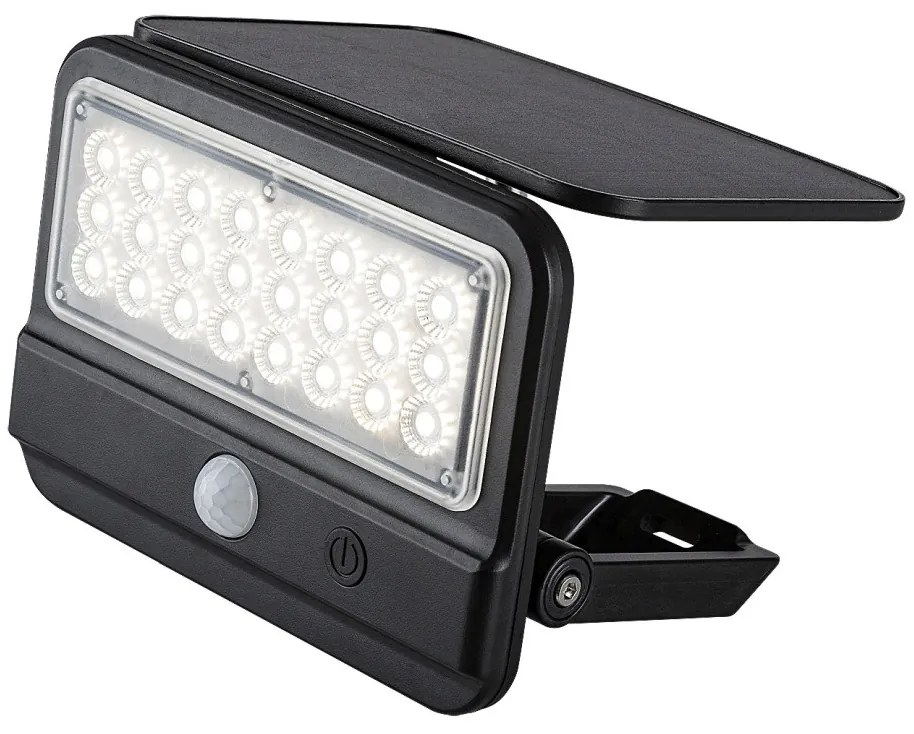 Rábalux Flaxton 77040 mozgásérzékelős kültéri szolár falilámpa, 7W LED, 4000K, 700 lm,IP54