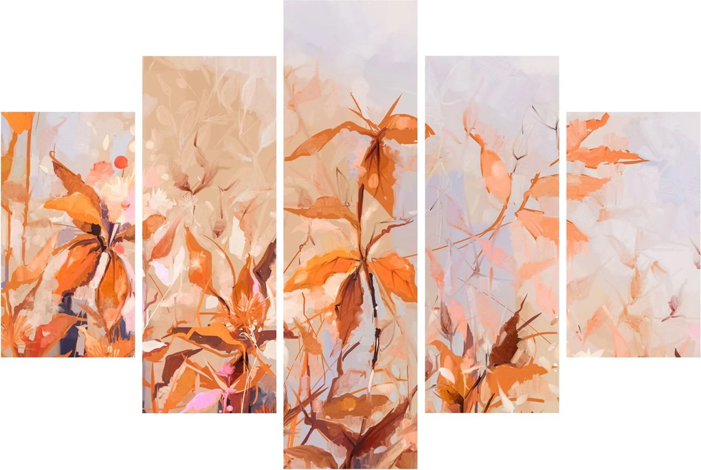 Kép - Festett virágok (150x105 cm)