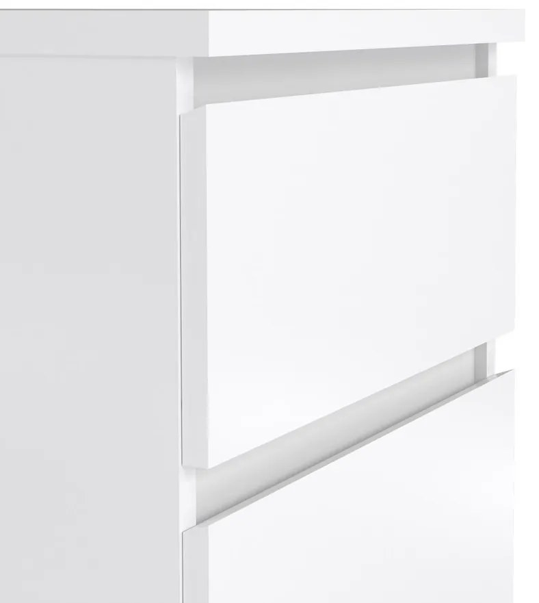 Simplicity III éjjeliszekrény, fehér fényes