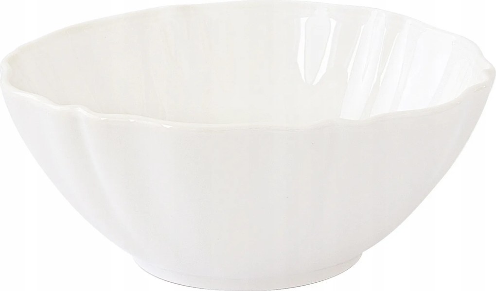 Porcelán tál 12cm Perle Bianco tál az Easy Life-tól hullámos perem