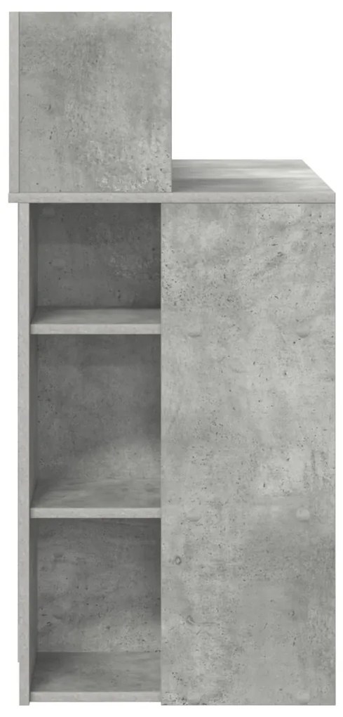 Íróasztal tárolóval Beton szürke 90 x 48 x 101.5 cm Faanyag