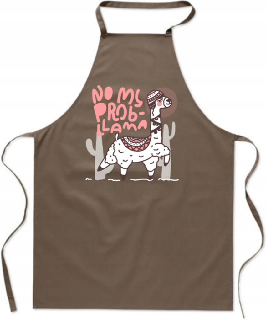 Nyomtatott Kötény vicces konyha No My Probléma Láma grill ajándék