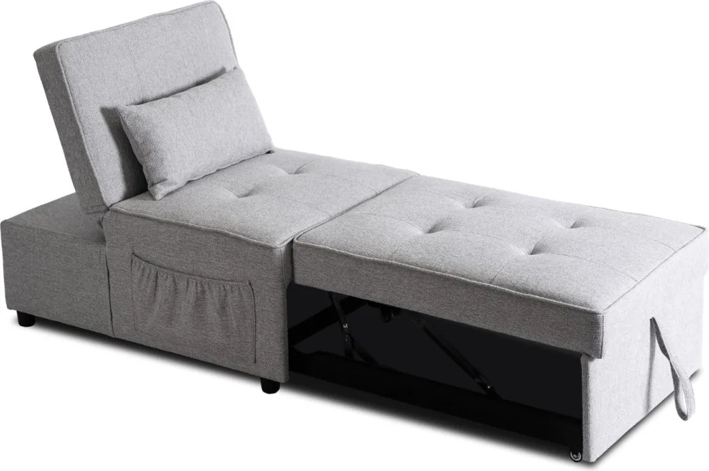 Dönthető, alvófunkciós fotel iberis 80 cm szürke, fotel