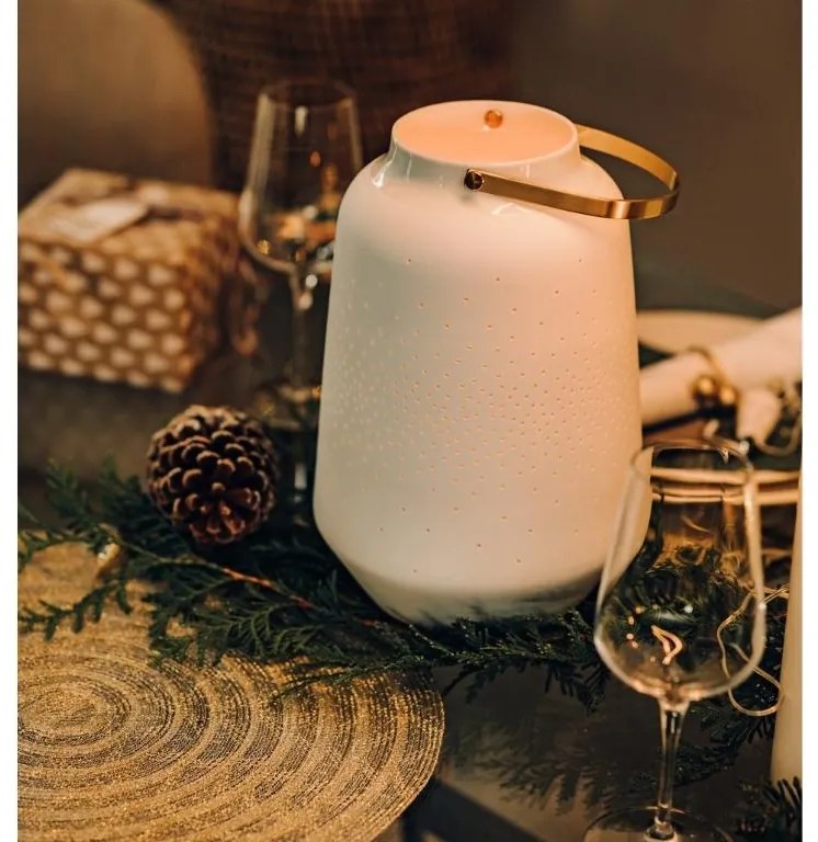 Fehér porcelán LÁMPA méret L (26,5 cm)