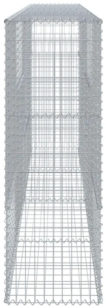 horganyzott vas gabion kosár fedéllel 400 x 50 x 150 cm