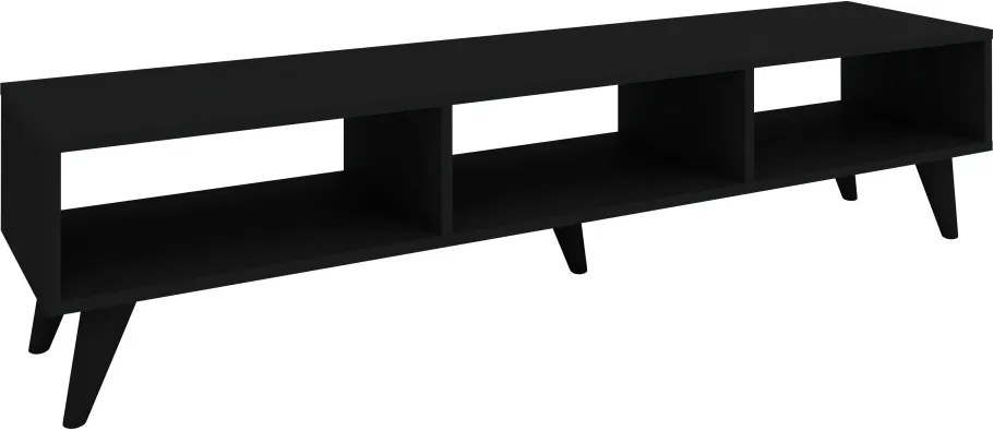 Tirro V2 TV-szekrény, Fekete, 150 x 35 x 35 cm
