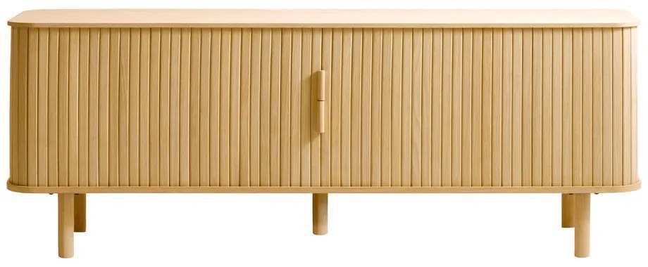 Natúr színű TV-állvány tölgyfa dekorral 160x56 cm Cavo – Unique Furniture
