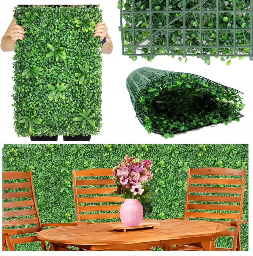 Mesterséges Sövény Borostyán Zöld Fal Erkély Árnyékoló háló Fedél