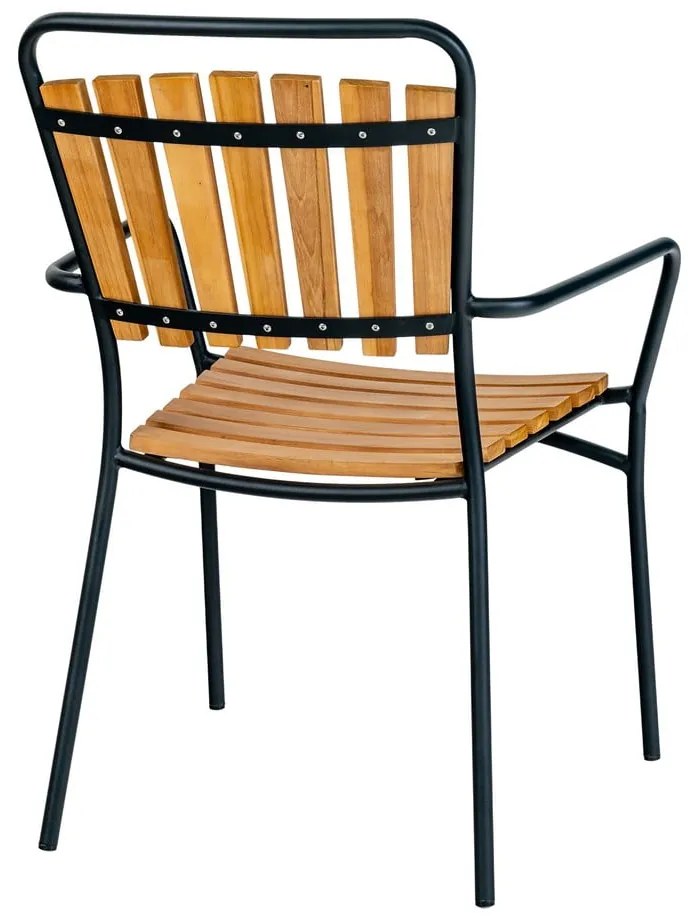 Natúr színű tömörfa-fém kerti szék szett 2 db-os Cleveland – House Nordic