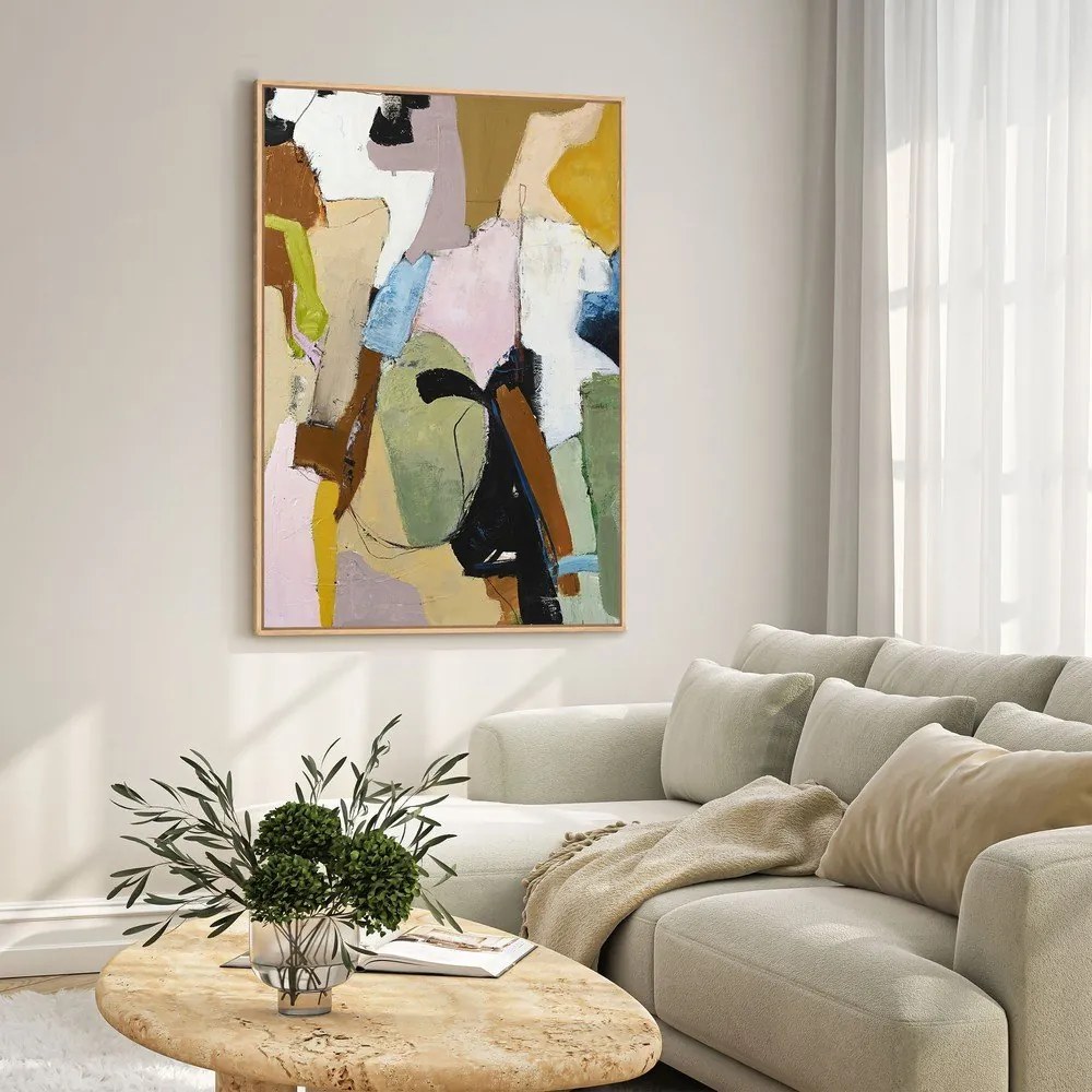 Nyomtatott keretezett vászon kép kézzel festett részletekkel 93x117 cm Out Of Ordinary – Malerifabrikken