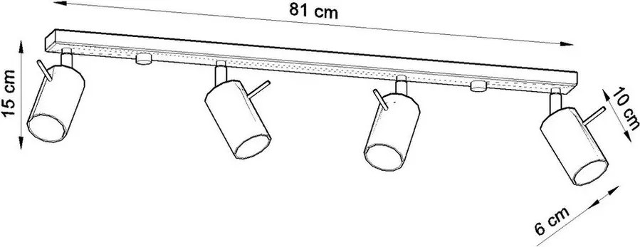 Etna 4L ezüstszínű mennyezeti lámpa - Sollux