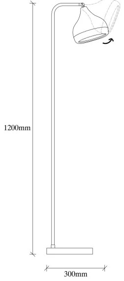 Állólámpa YILDO 1xE27/40W/230V