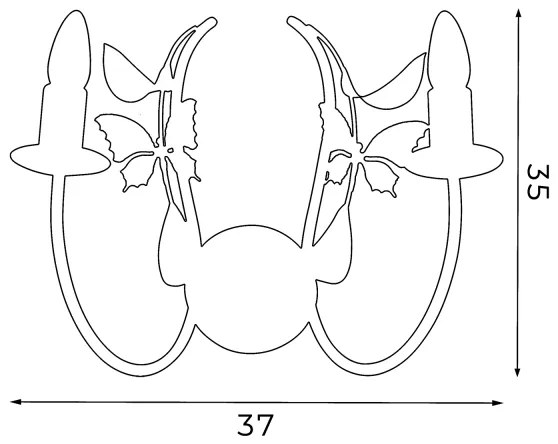 Fali lámpa SUMMER 2xE14/60W/230V