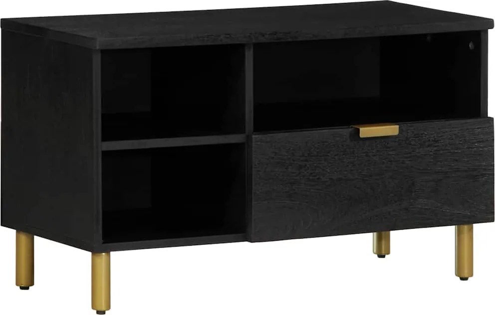 vidaXL fekete szerelt fa TV-szekrény 80 x 33 x 46 cm