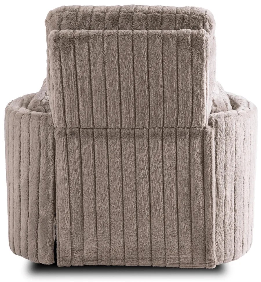 Fotel Rozkładany RAUL Szary Tkanina Pluszowa