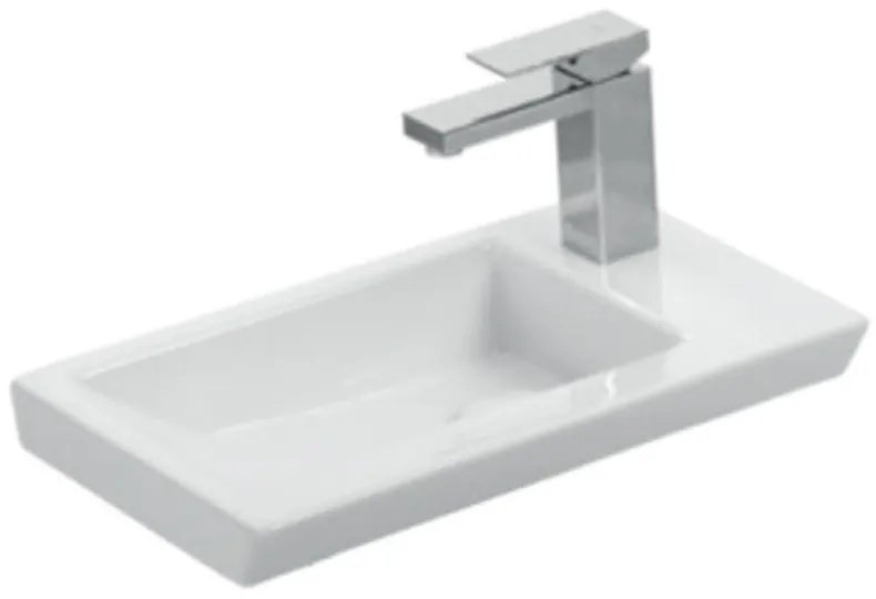 Sanovit ISIK - porcelán mosdókagyló - jobb csaplyukas - 45 x 28 cm