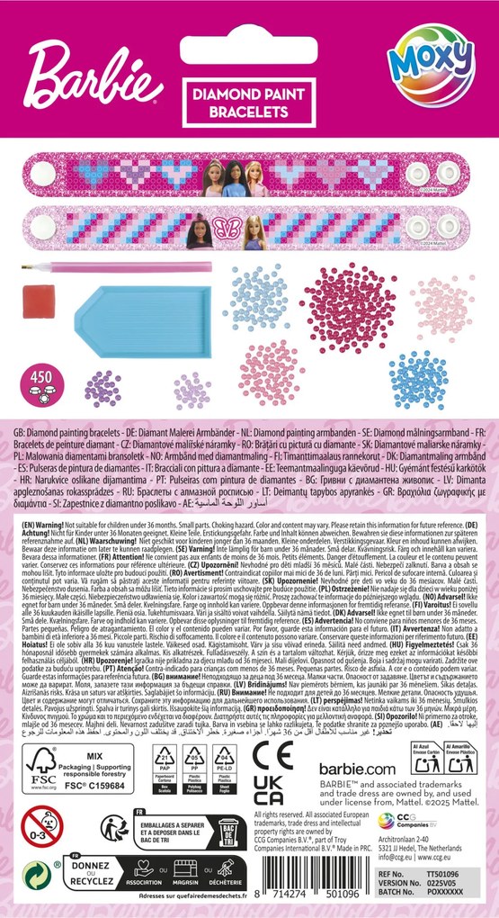 Barbie Moxy gyémántszemes karkötő szett 2 db-os