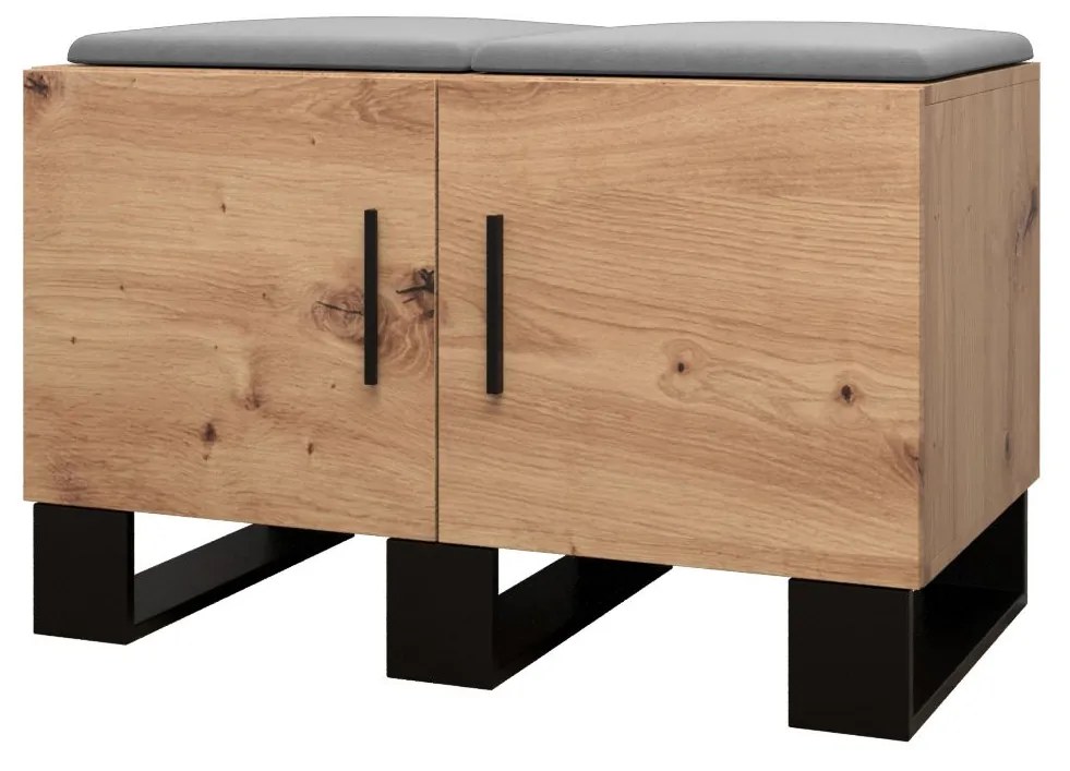 Előszobabútor Amanda 9 (artisan tölgy + sötétszürke). 1085932