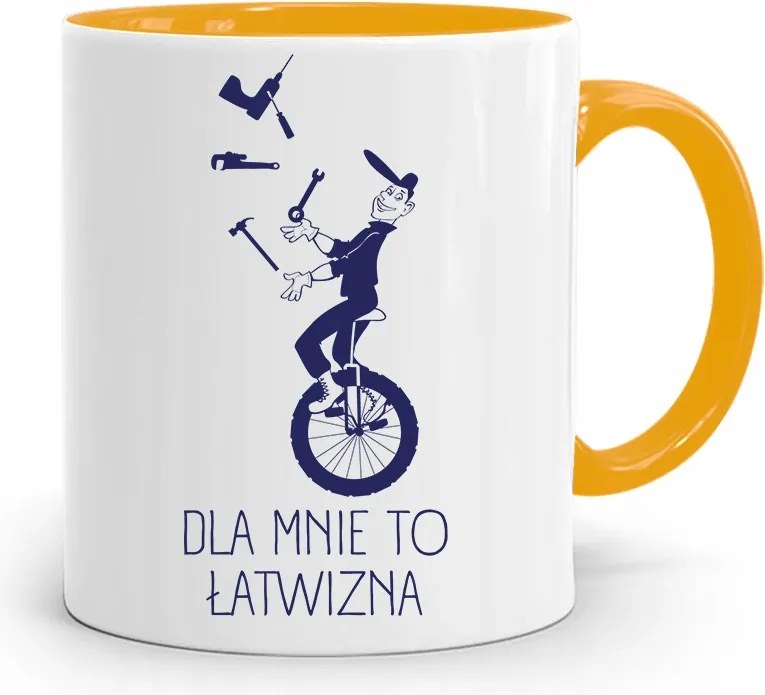 Sárga Építőipari Bögre Barkácsoló Ajándék fényképes nyomtatással