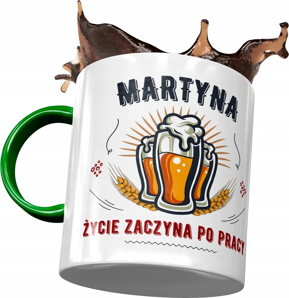 Zöld Bögre Márta Feleség Barátnő Nyomtatott Fotóval