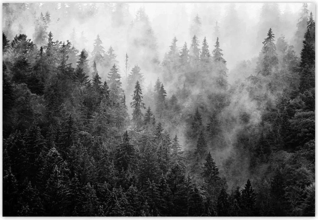 Fotótapéták 152x104 Tájkép Szürke Hegyek Köd