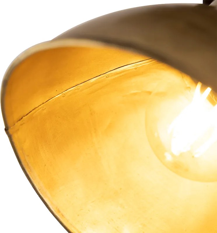 Okos mennyezeti spotlámpa bronz színben, fával, 18 cm, WiFi A60-nal - Mangoes