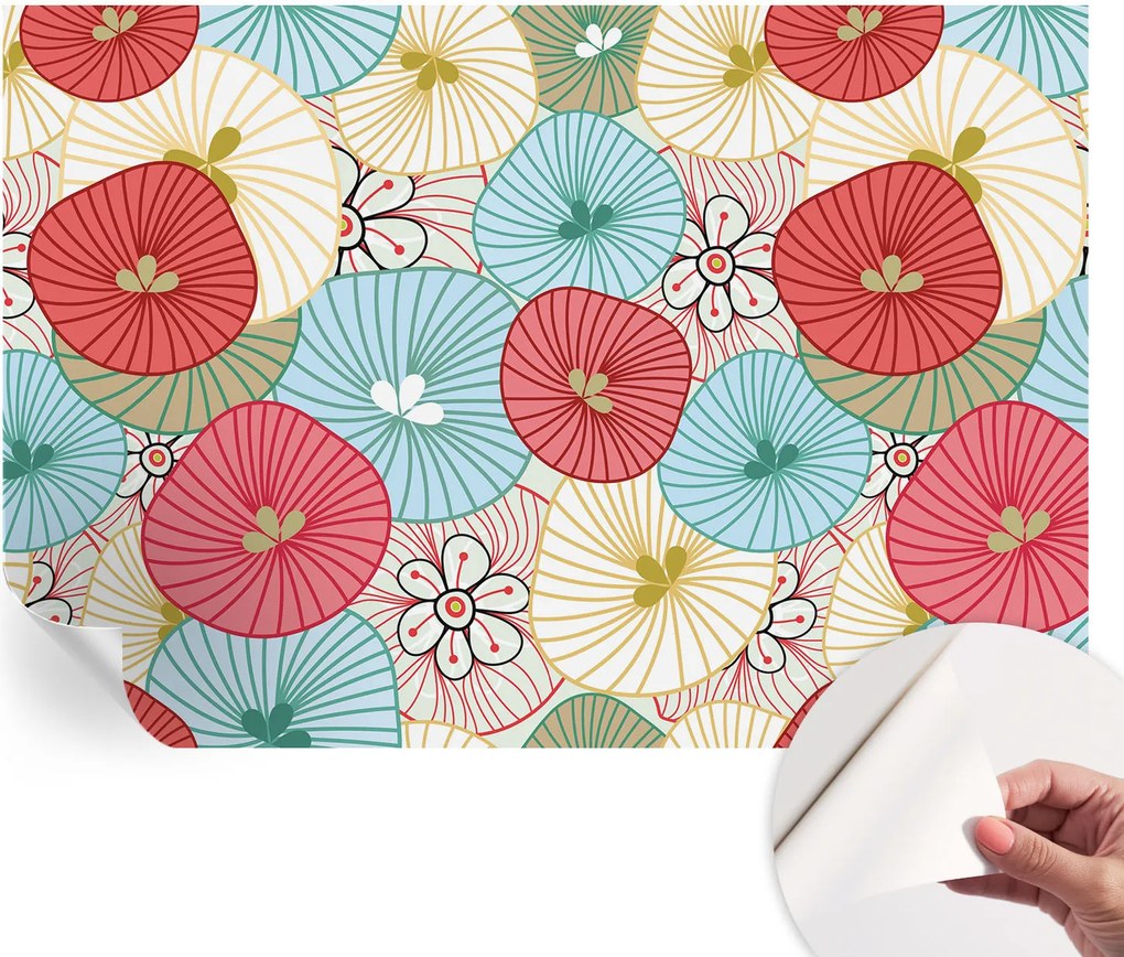 Öntapadós Dekoratív Fotótapéta Hálószobába Virágmintás 152x104 cm