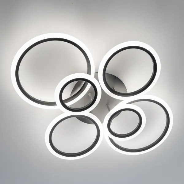 Brilagi - LED Dimmelhető felületre szerelhető csillár ORBITS LED/85W/230V 3000-6500K antracit + távirányító