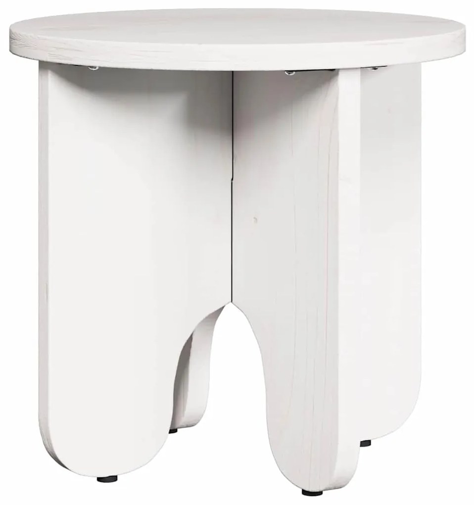 Dohányzóasztal 2 pcs Fehér 39.5 x 39.5 x 30 cm Tömör fenyőfa