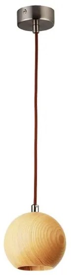 Kábeles függőlámpa 1xGU10/10W/230V Ø 11 cm tömör kőris