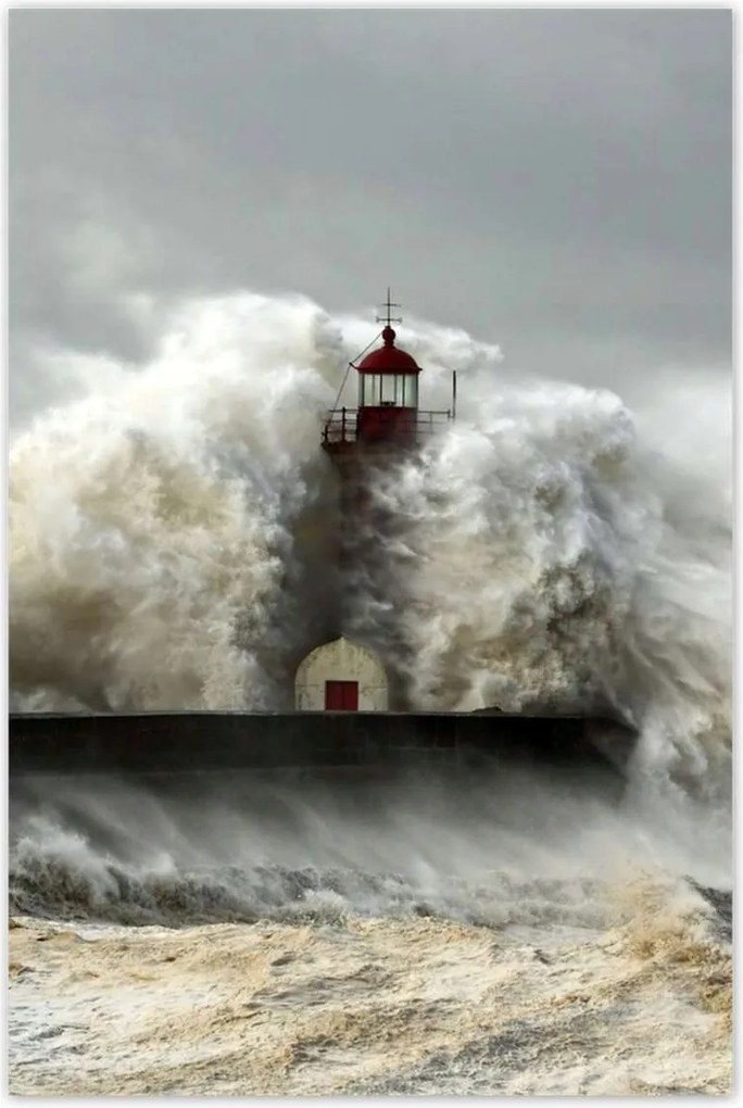 Poszterek 80x120 Világítótorony Vihar