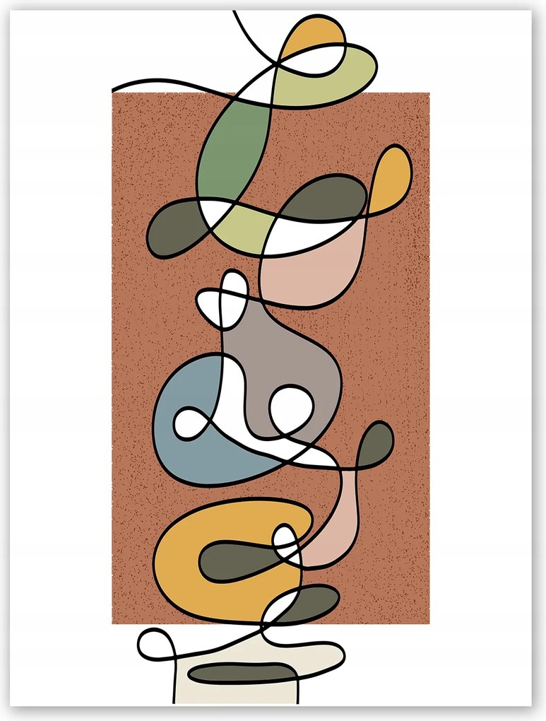 Boho absztrakt színes Poszter 30x40cm art #T14