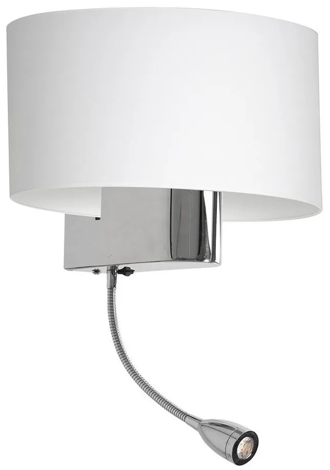 LED Fali lámpa CASINO 1xE27/60W/230V + LED/1W/230V fehér