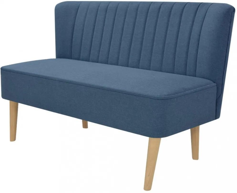 Kék szövet kanapé 117x55,5x77cm