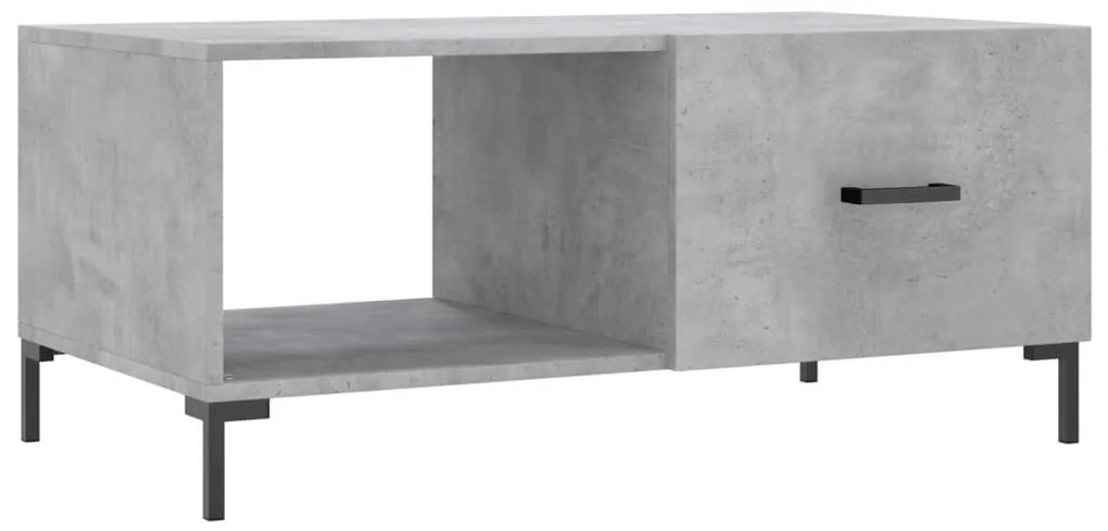 Betonszürke szerelt fa dohányzóasztal 90 x 50 x 40 cm