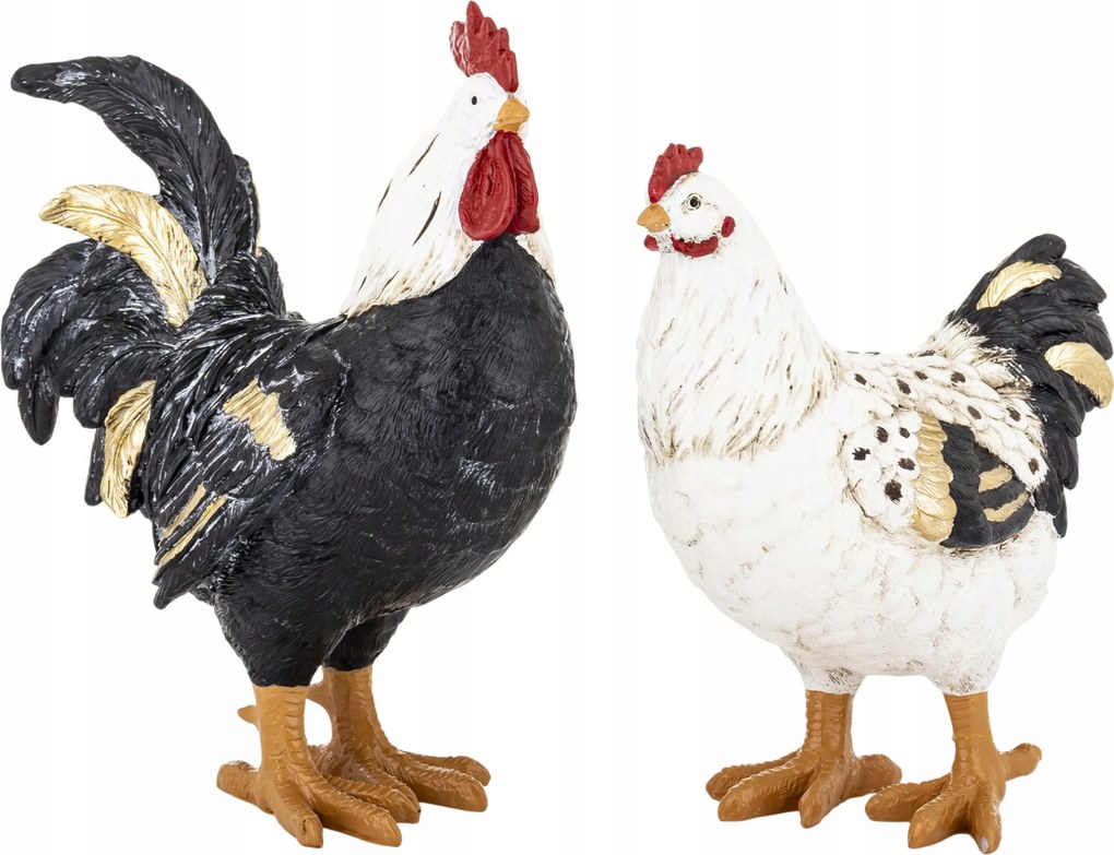 2 db-os húsvéti figura szett tyúk és kakas 26cm nád dekoráció