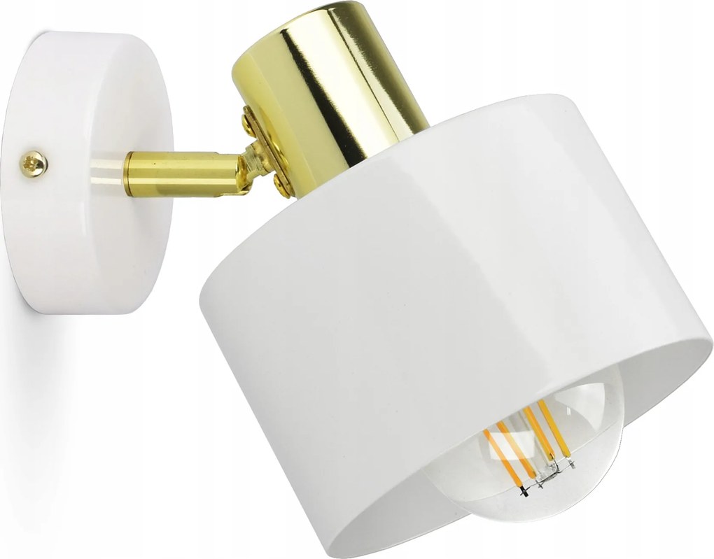Fali lámpa Classic Spot Fehér Arany 483-K1 Led E27