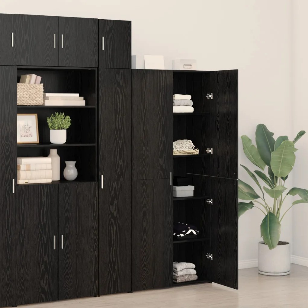 Büfé Fekete tölgy 40x42.5x185 cm Épített fa