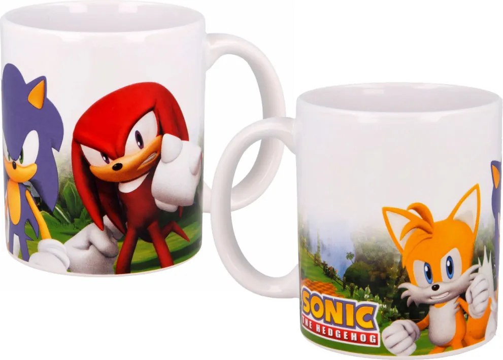 Sonic a sündisznó Power Trio porcelán bögre 325 ml (11 oz) Díszdobozban